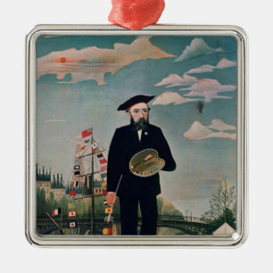 Ornamento De Metal Retrato de auto, de L'ile St Louis, 1890