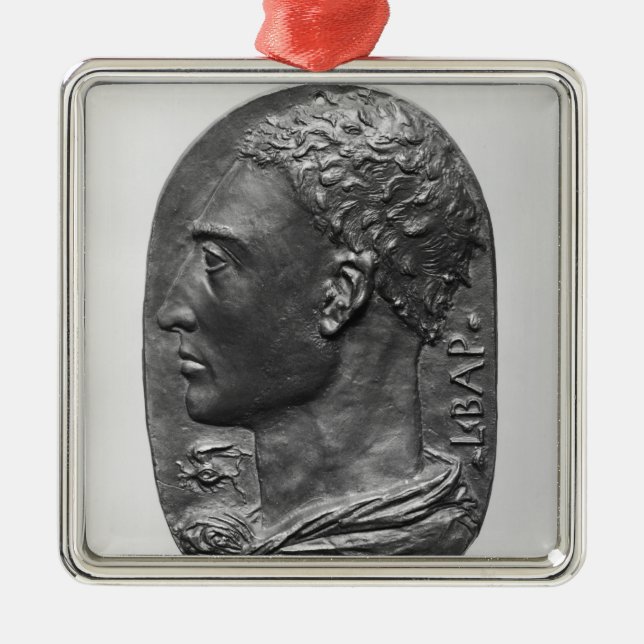 Ornamento De Metal Retrato de auto do medalhão (Frente)