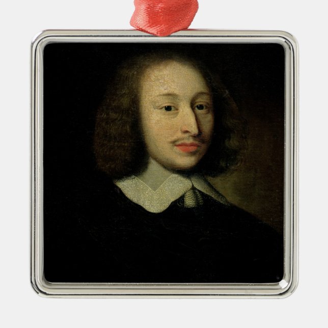 Ornamento De Metal Retrato de Blaise Pascal (Frente)