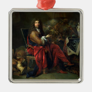 Ornamento De Metal Retrato de Charles Le Brun (1619-90) 1686 (óleo