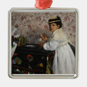 Ornamento De Metal Retrato de Edgar Degas   do Mlle Hortense
