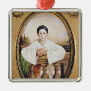 Ornamento De Metal Retrato de Gaspard Deburau como Pierrot, c.1815