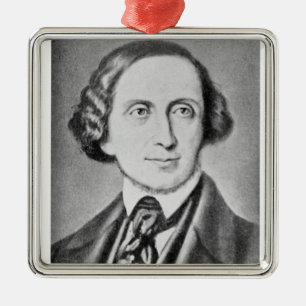 Ornamento De Metal Retrato de Hans Christian Andersen 2