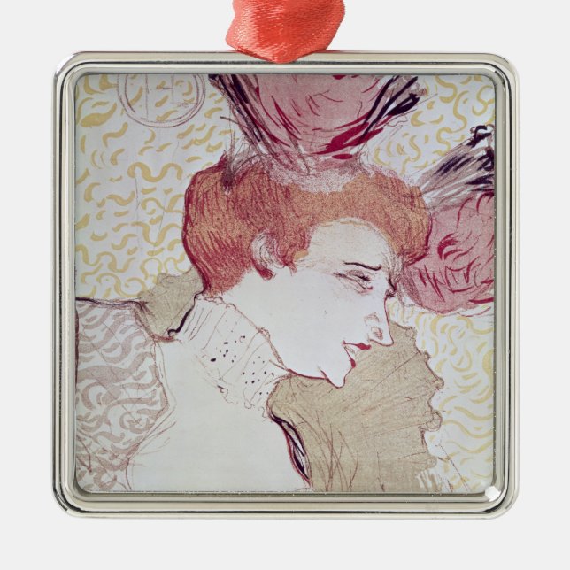 Ornamento De Metal Retrato de Henri de Toulouse-Lautrec | de Marcelle (Frente)
