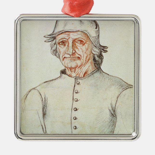 Ornamento De Metal Retrato de Hieronymus Bosch (Frente)
