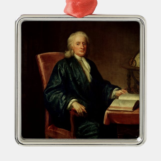 Ornamento De Metal Retrato de Isaac Newton, c.1726 (Frente)