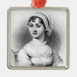 Ornamento De Metal Retrato de Jane Austen