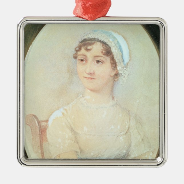 Ornamento De Metal Retrato de Jane Austen (Frente)