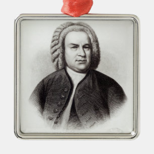 Ornamento De Metal Retrato de Johann Sebastian Bach