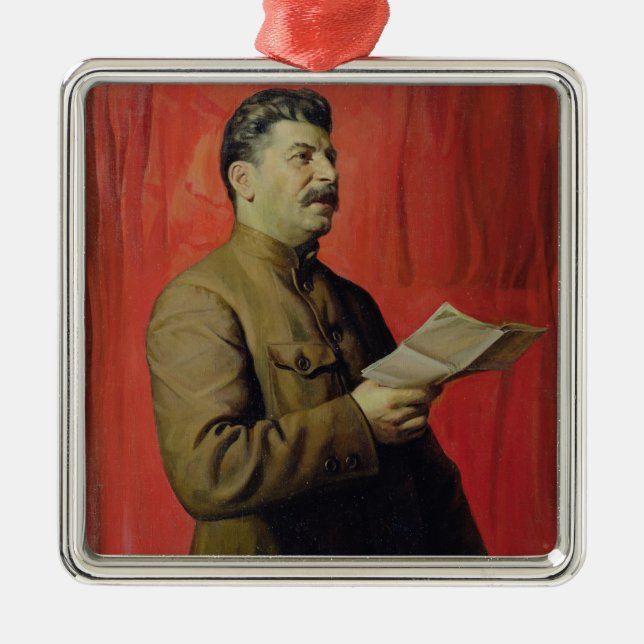 Ornamento De Metal Retrato de Josif Stalin, 1933 (Frente)