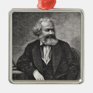Ornamento De Metal Retrato de Karl Marx 1857