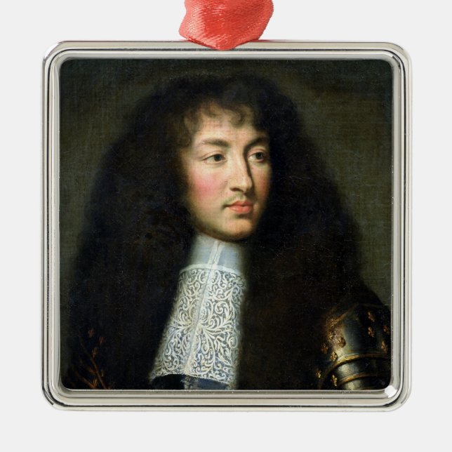 Ornamento De Metal Retrato de Louis XIV (Frente)