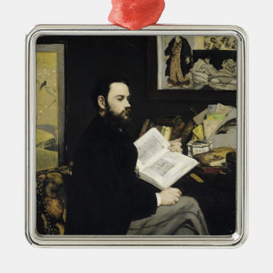 Ornamento De Metal Retrato de Manet   de Emile Zola 1868