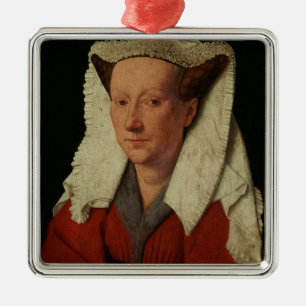 Ornamento De Metal Retrato de Margaret camionete Eyck, 1439