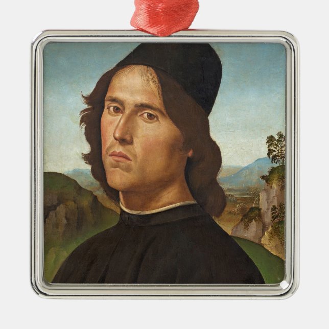 Ornamento De Metal Retrato de Marianito Goya, neto do artista (Frente)