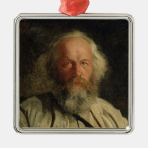 Ornamento De Metal Retrato de Mikhail Alexandrovich Bakunin 1871
