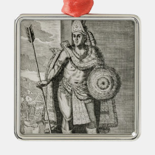 Ornamento De Metal Retrato de Montezuma II