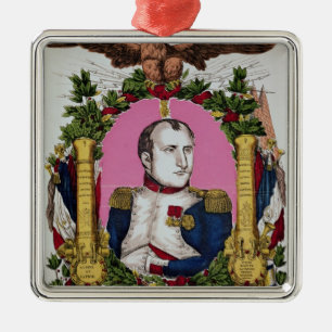 Ornamento De Metal Retrato de Napoleon mim na batalha de