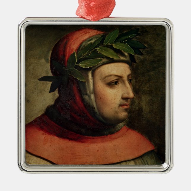 Ornamento De Metal Retrato de Petrarch (Frente)