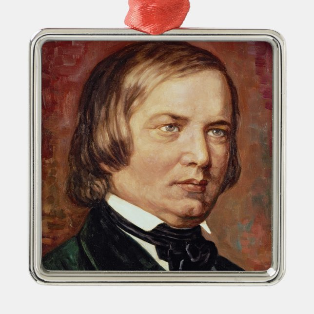 Ornamento De Metal Retrato de Robert Schumann (Frente)
