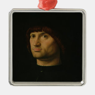 Ornamento De Metal Retrato de um homem, ou o Condottiere, 1475 (óleo