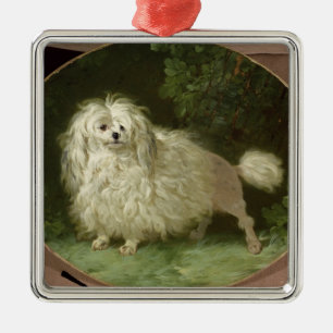 Ornamento De Metal Retrato de uma caniche