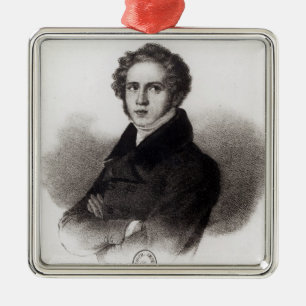 Ornamento De Metal Retrato de Vincenzo Bellini