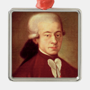 Ornamento De Metal Retrato de Wolfgang Amadeus Mozart depois de 1770