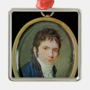 Ornamento De Metal Retrato diminuto de Ludwig van Beethoven, 1802