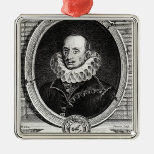 Ornamento De Metal Retrato do medalhão de Pierre de Bourdeille