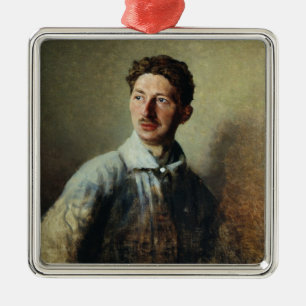 Ornamento De Metal Retrato do poeta Sergey Gorodetsky 1909
