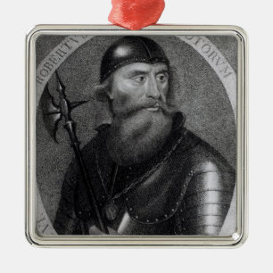 Ornamento De Metal Retrato do rei Robert Eu de Scotland
