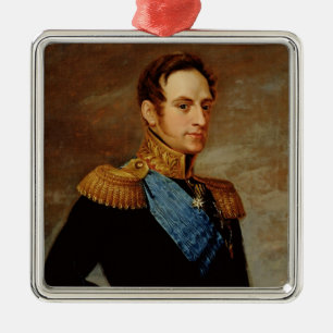 Ornamento De Metal Retrato do Tsar Nicholas mim 1826