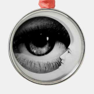 Ornamento De Metal Retrato intitulado da lua crescente