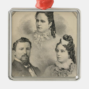 Ornamento De Metal Retratos da família de Curtiss & de Todd