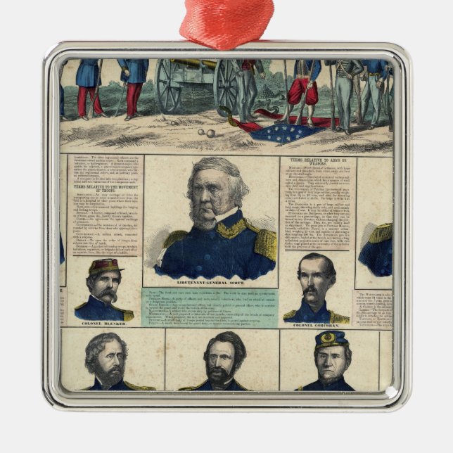 Ornamento De Metal Retratos militares (Frente)