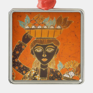 Ornamento De Metal Retro Bonito Van Gogh Vintage Lady Portrait.jpg