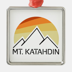 Ornamento De Metal Retro do Monte Katahdin