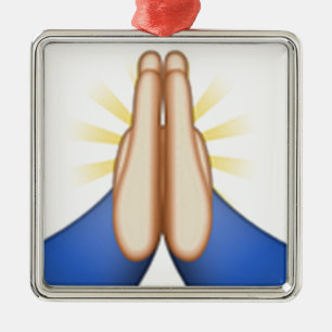 Ornamento De Metal rezando emoji