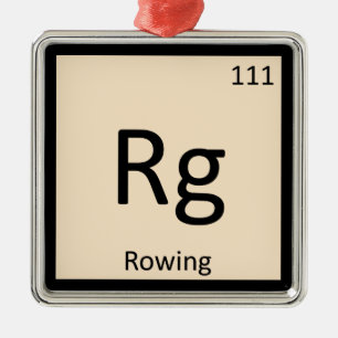 Ornamento De Metal Rg - Química do Esporte Remo Símbolo da Tabela Per