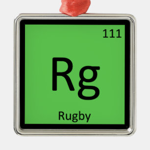Ornamento De Metal Rg - Símbolo da Tabela Periódica da Química Esport