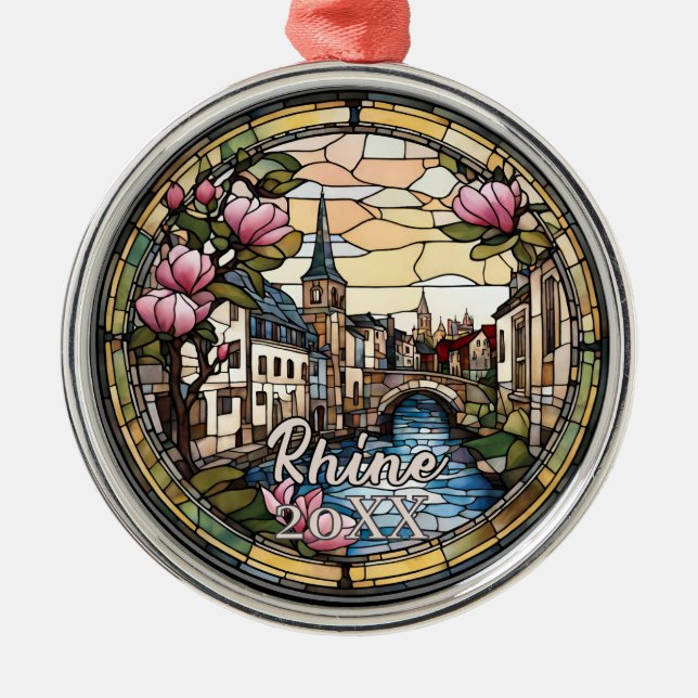 Ornamento De Metal Rhine River Germany (Frente)