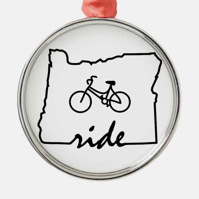 Ornamento De Metal Ride Oregon (Frente)
