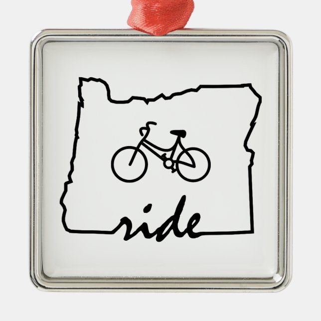 Ornamento De Metal Ride Oregon (Frente)