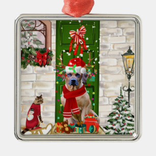 Ornamento De Metal Ridgeback Dog Natal