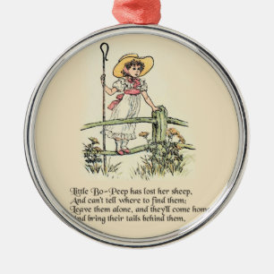 Ornamento De Metal Rima Infantil Little Bo Peep