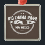 Ornamento De Metal Rio Chama Novo México Kayaking<br><div class="desc">O Rio Chama,  no Novo México,  um grande afluente do Rio Grande,  atravessa a natureza do rio Chama Canyon - um cânion de arenito multicolor cujas paredes se elevam a 1.500 pés acima do rio como se viagem.</div>