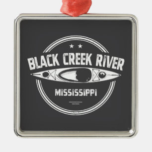Ornamento De Metal Rio Creek Negro Mississippi Kayaking