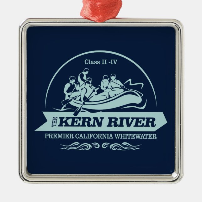 Ornamento De Metal Rio Kern (rafting 2) (Frente)