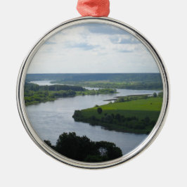 Ornamento De Metal Rio Nemunas em Vilkija, LITUÂNIA.